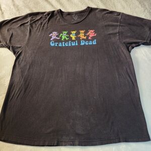 Grateful Dead Dancing Bears Black Tshirt With Graphics Size 3XL